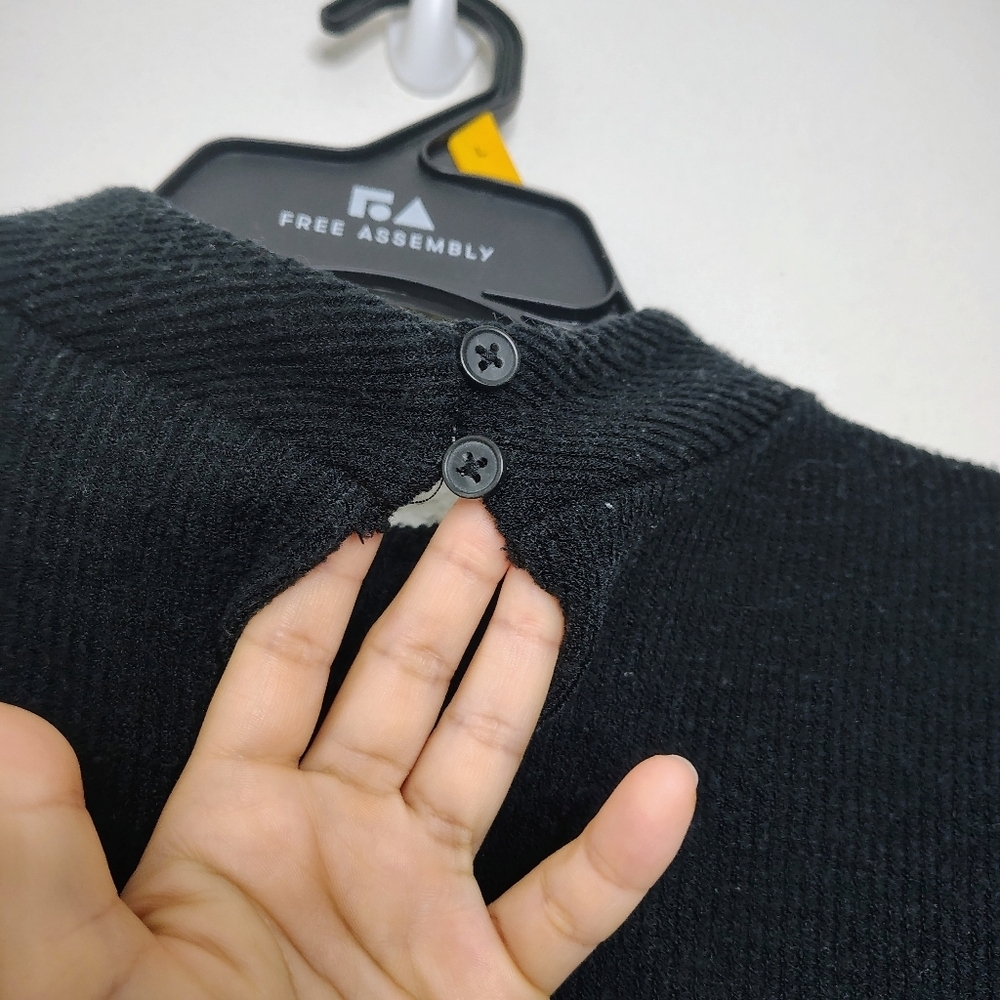Madewell Women's Black Balloon Sleeves High Neck Sz L - Picture 13 of 15